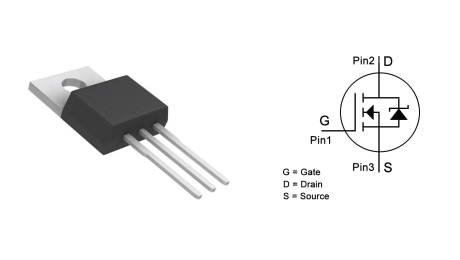 IRLZ44N MOSFET 데이터 시트, 회로, 동등한, 핀아웃